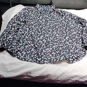 Chaps women's long sleeved button down blouse size 3X